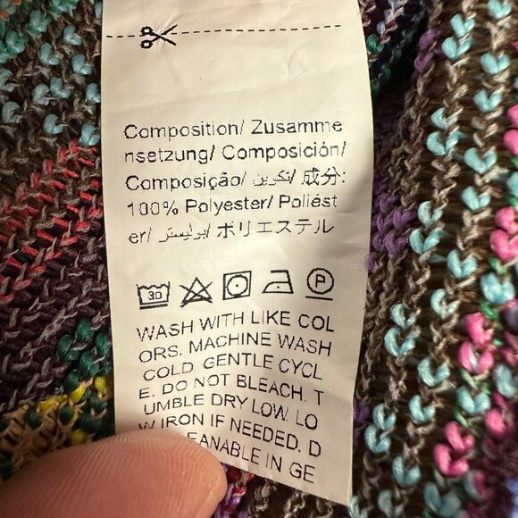 Emery Rose Multicolor Fringe Hem Sleeveless Crochet Dress Size L Polyester - Picture 6 of 7